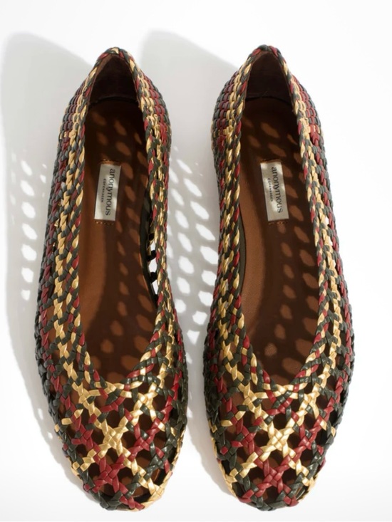 Anonymous Copenhagen Shoes - Anonymous Copenhagen Woven Leather Ballet Flats - like new condition